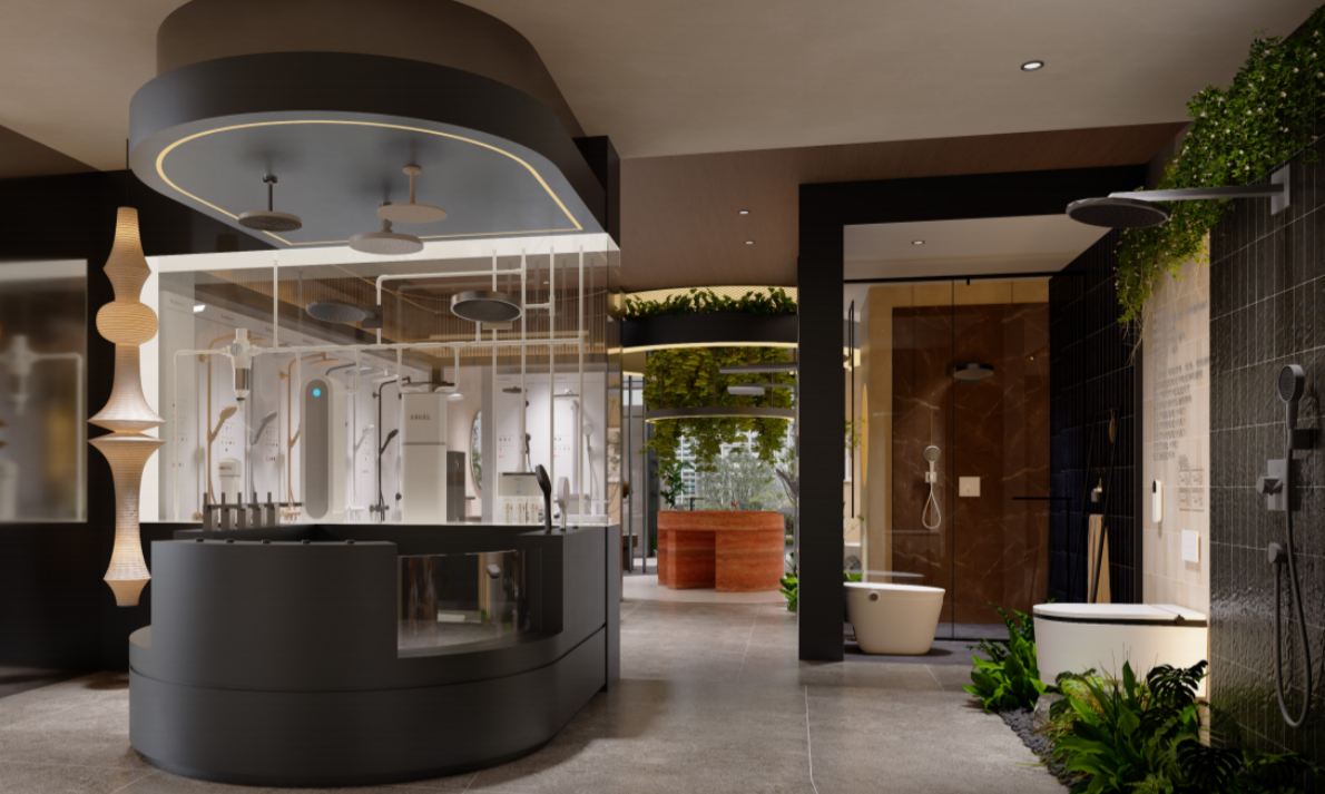 4000K LED lighting applied in a high-end faucet retail area, revealing true material colors.